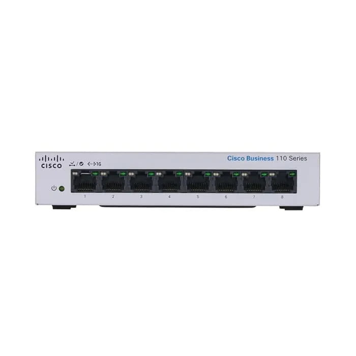 Cisco CBS110 Unmanaged Switch 8-port GE, Partial PoE, Desktop, Ext PS CBS110-8PP-D-EU