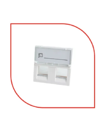 ProLink Clip Adapter 2port White 45*45