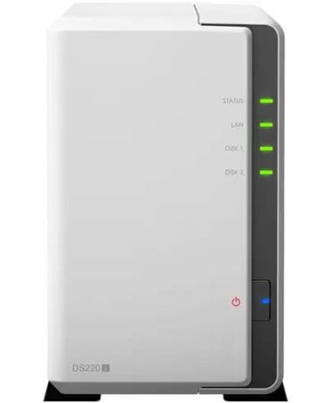Synology 2 bay NAS DiskStation DS220j (Diskless), 2-bay; 512MB DDR4