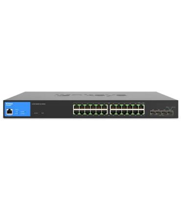 Linksys LGS328MPC 24-Port Managed Gigabit PoE+ Switch with 4 10G SFP+ Uplinks 410W TAA Compliant