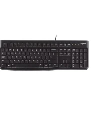 Logitech K120 Corded Keyboard (USB) – Black